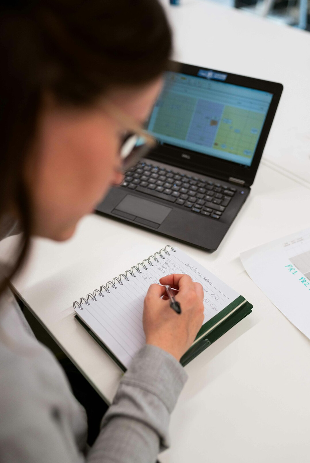 sociologist analyzing data