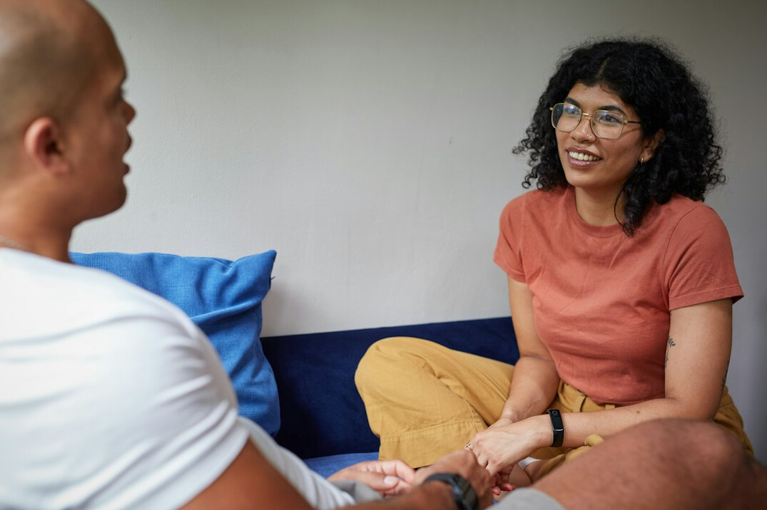 diverse people talking peacefully