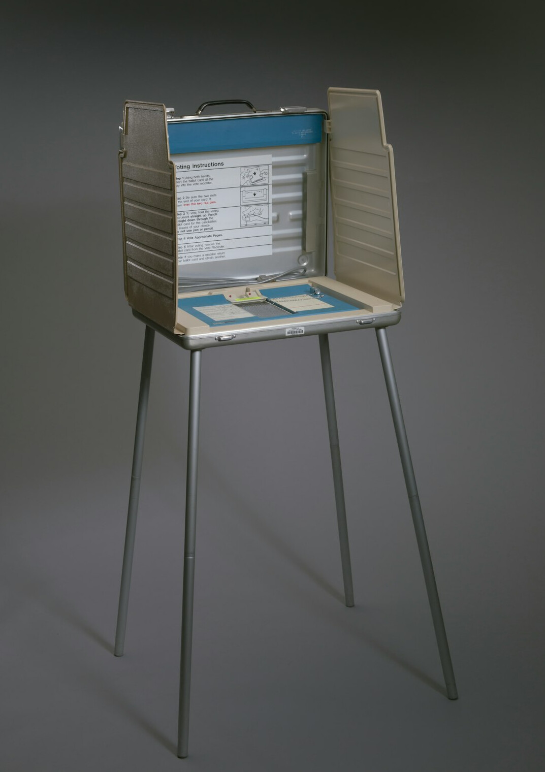 futuristic voting booth
